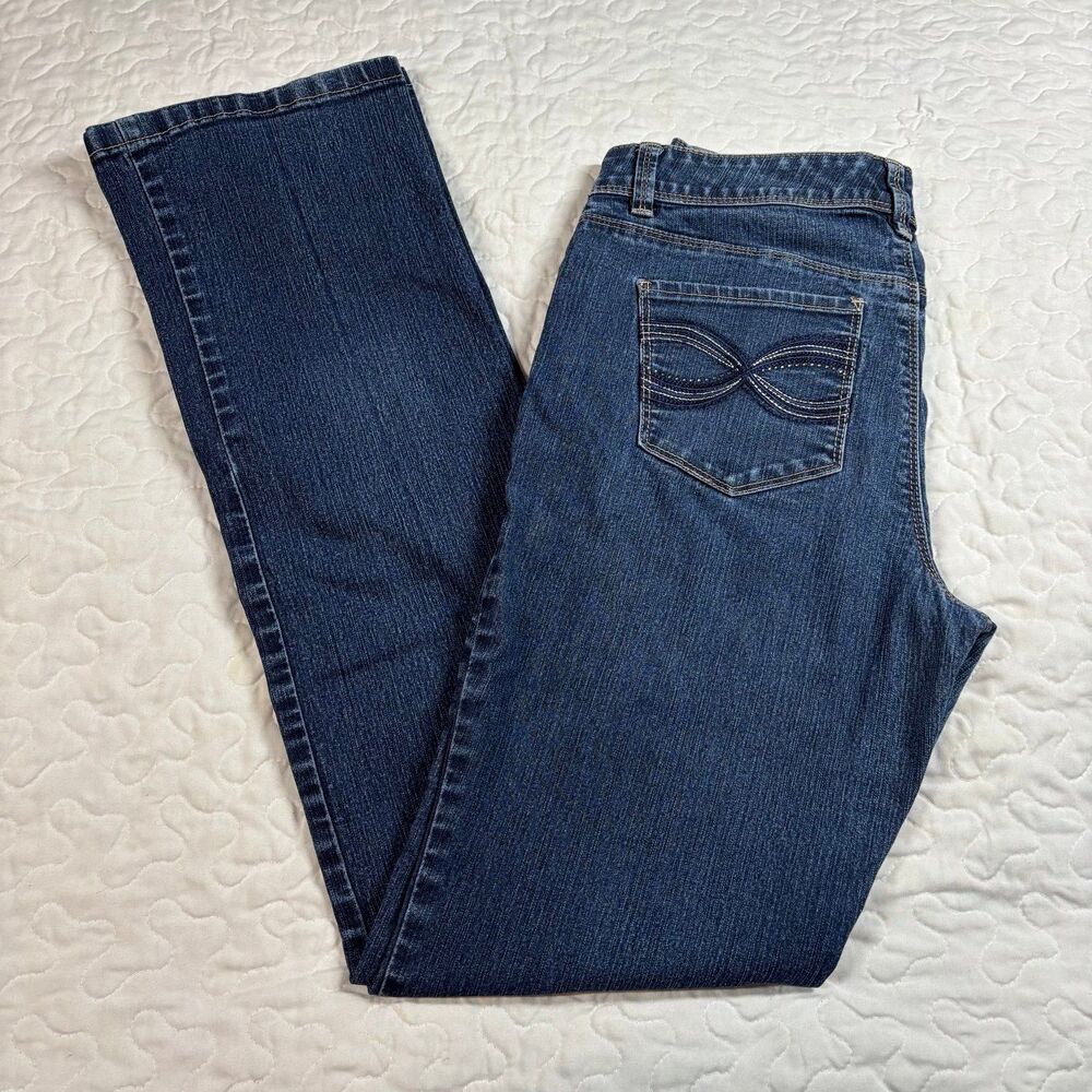 White House Black Market Women's Dark Blue Boot Cut Jeans